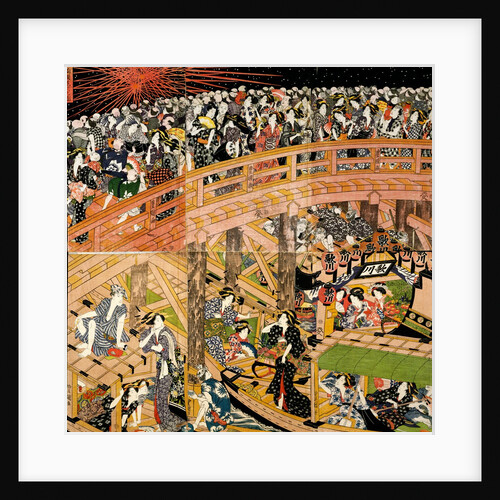 Fireworks over Ryoguku Bridge by Utagawa Toyokuni