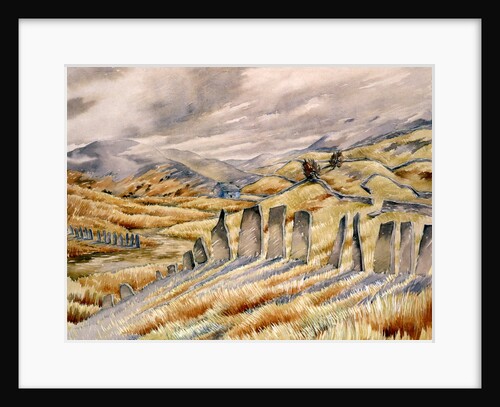 Slate Fences, Abergynolwyn, Merionethshire by Mildred Eldridge