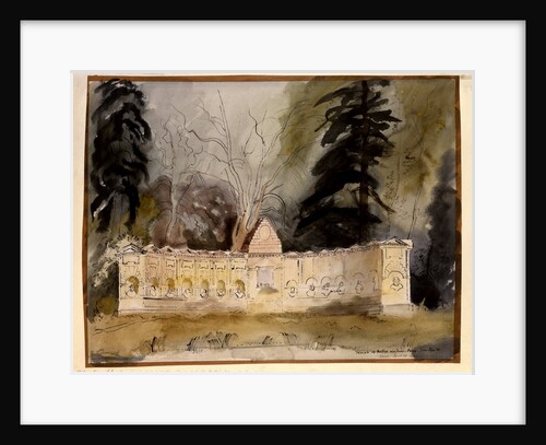 The Temple of British Worthies, Stowe, Gloucestershire by John Piper