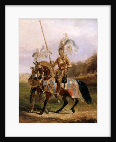 A Knight Enters The Lists at The Eglinton Tournament by Edward Henry Corbould