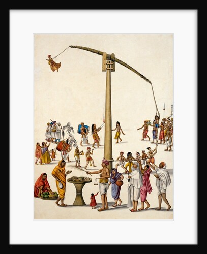 The Hook-swinging Festival. Murshidabad, India, late 18th-early 19th century by Unknown