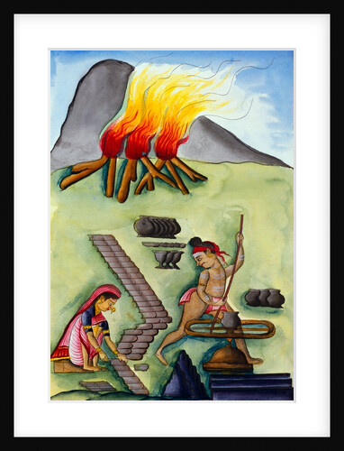 A potter at work by Unknown