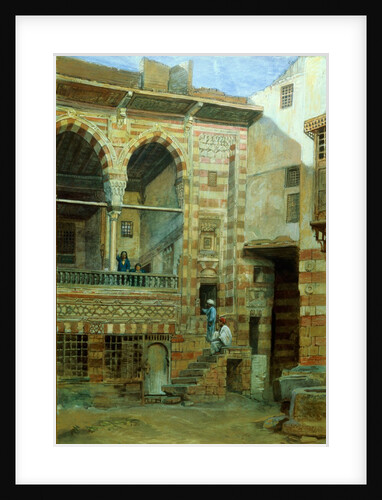 A courtyard in the house of Sheik Sadat by Frank Dillon