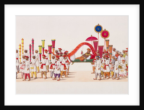 Procession with a visiting Singhalese ruler. Thanjavur, India, early 19th century by Unknown