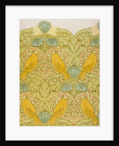 Yellow Birds textile design by Charles Francis Annesley Voysey