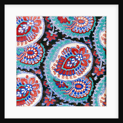 Design for a printed shawl fabric by George Charles Haité