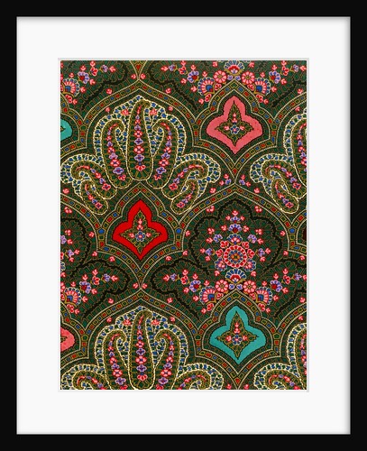 Design for printed shawl fabric by George Charles Haité