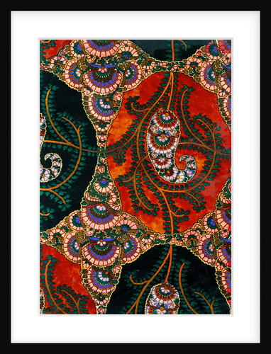 Design for printed shawl fabric by George Charles Haité