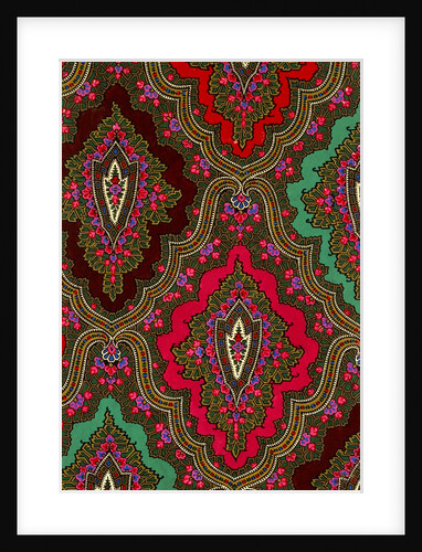 Design for printed shawl fabric by George Charles Haité