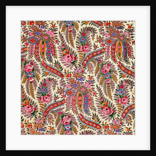 Design for printed shawl fabric by George Charles Haité