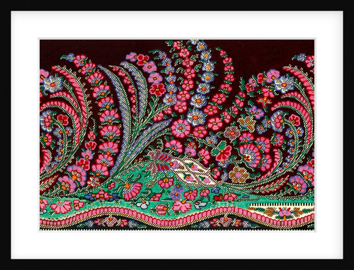 Design for printed shawl fabric by George Charles Haité