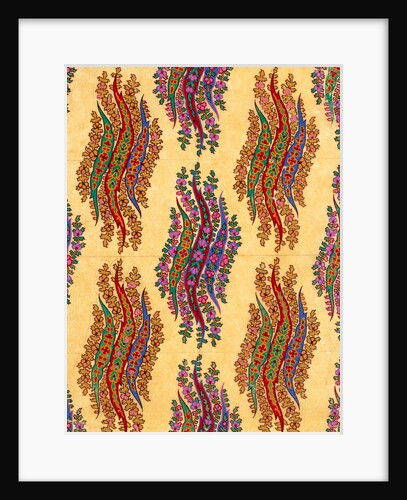 Design for printed shawl fabric by George Charles Haité