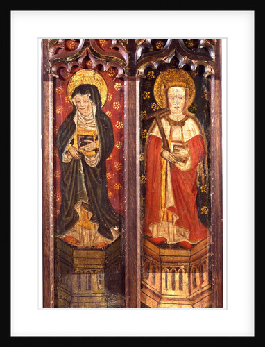 Two panels from a rood screen by Unknown