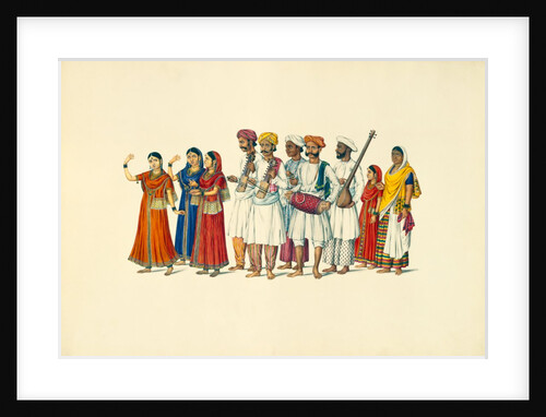 A group of dancers and musicians by Unknown
