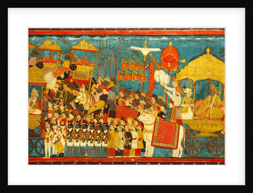 Processional scene with Amar Singh. Thanjavur, India, late 18th century by Unknown