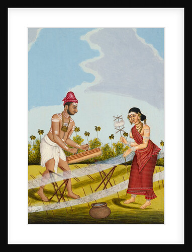 A weaver and his wife, Delhi Company School by Delhi Company School