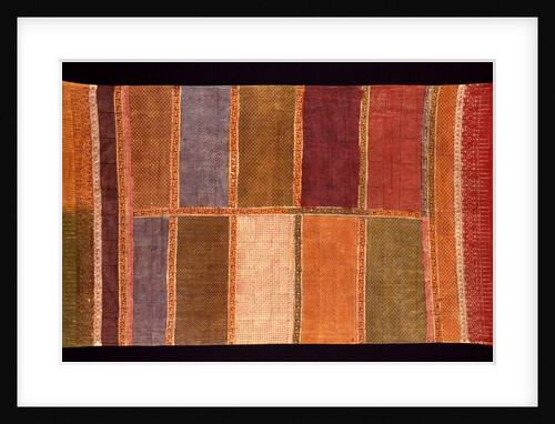 Cloth with design of multi-colour rectangles by Unknown
