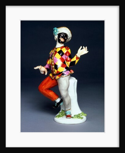 Harlequin holding a black cherry by Johann Joachim Kändler