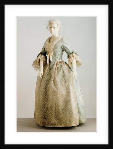 Apron, gown and petticoat. Britain, mid-18th century by Unknown