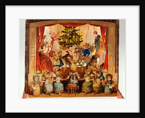 Christmas Scene from a pop-up book toy theatre, Germany, c.1885 by Anonymous