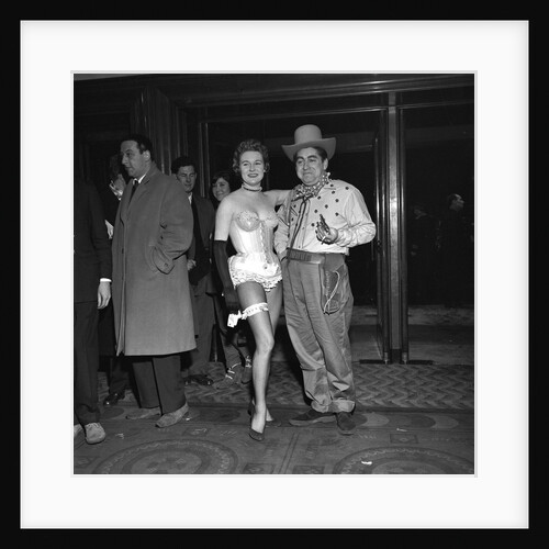 Tony Hancock with showgirl by Harry Hammond