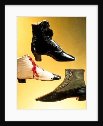 Woman's and Man's boots. Europe, 19th century by Unknown