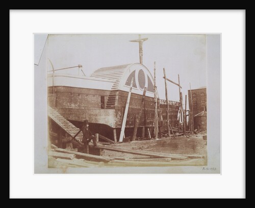 Paddle Steamer in Dry Dock by Calvert Richard Jones