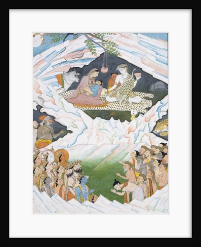Holy Family of Siva, Parvati, Kartikiyya and Ganesa on Mount Kailash by Unknown