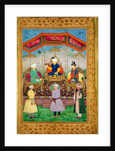 Timur Handing the Imperial Crown to Babur by Govardhan