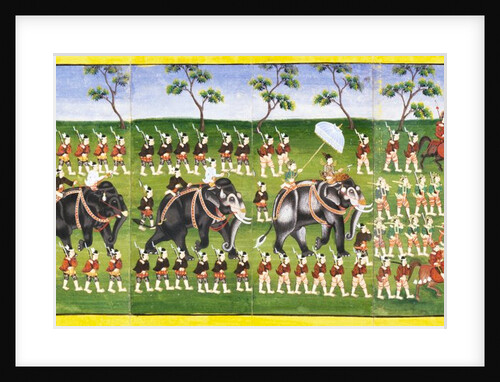 Elephant procession. Mandalay, Burma, 19th century by Unknown