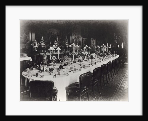 The Dining Room at Sandringham by Bedford Lemere