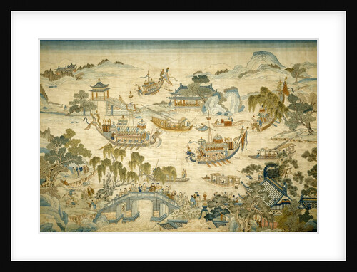 Tapestry depicting the Dragon Boat Festival by Unknown