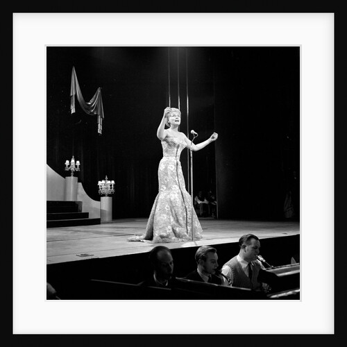 Jane Morgan, American popular music singer, at the London Palladium by Harry Hammond