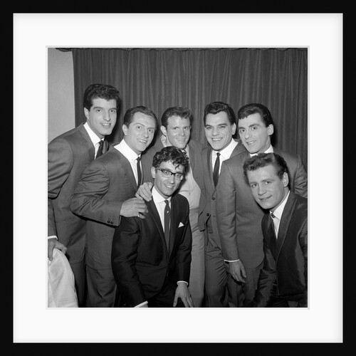 Freddie Garitty, Del Shannon and Frankie Vallie with other musicians by Harry Hammond
