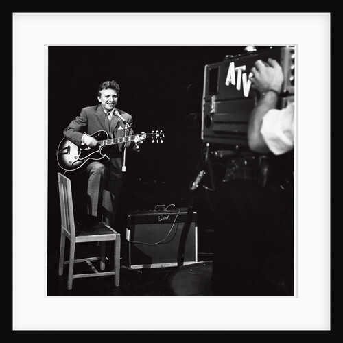 Tommy Steele performing in front of TV cameras by Harry Hammond
