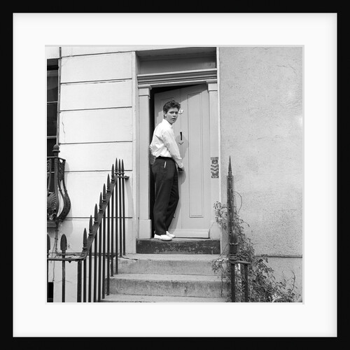 Cliff Richard outside his Chelsea flat by Harry Hammond