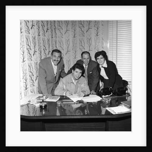 Cliff Richard and his parents at his first signing by Harry Hammond