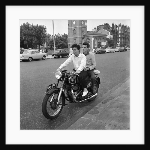 Cliff Richard on a motorbike by Harry Hammond