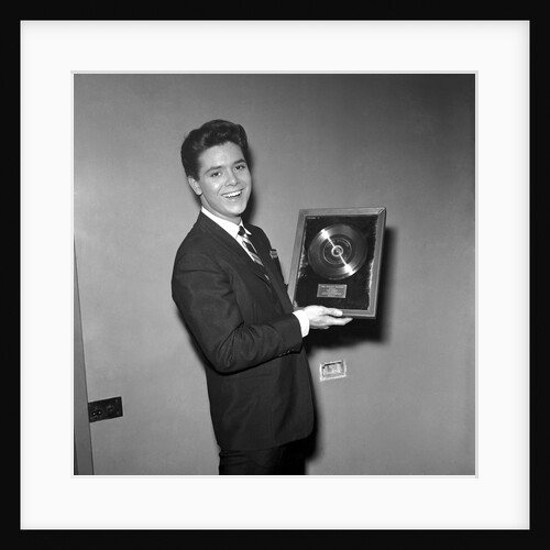 Cliff Richard with his first gold record by Harry Hammond