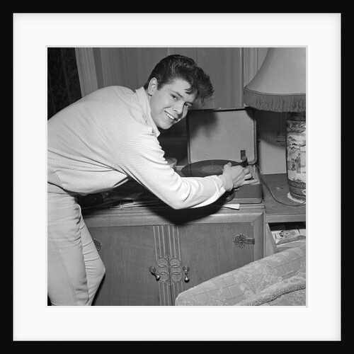 Cliff Richard playing records by Harry Hammond