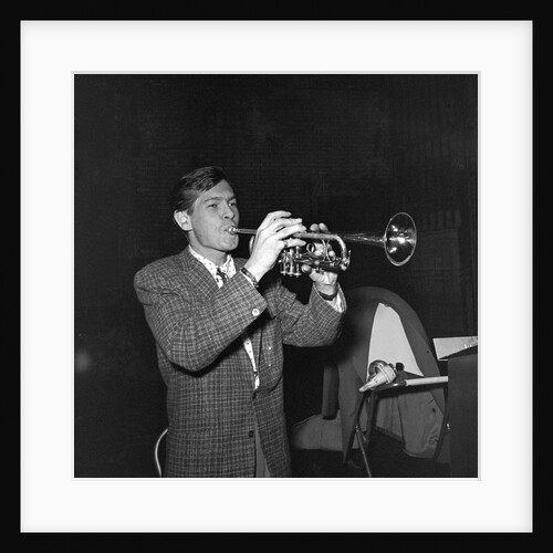 Johnnie Ray playing the trumpet by Harry Hammond