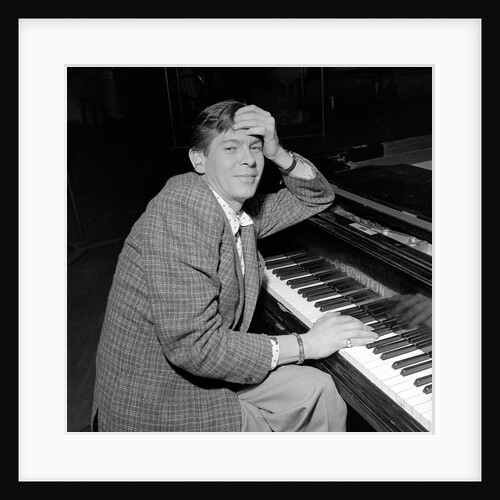 Johnnie Ray at a piano by Harry Hammond