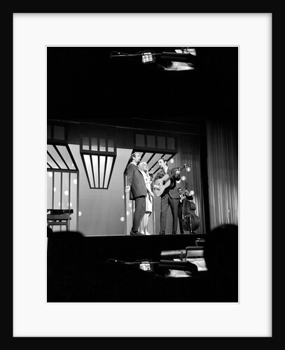 Peter, Mary and Paul on stage at the Palladium by Harry Hammond