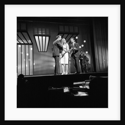 Peter, Mary and Paul on stage at the Palladium by Harry Hammond