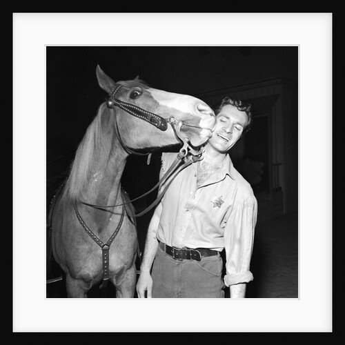 Hugh O'Brien with a horse by Harry Hammond