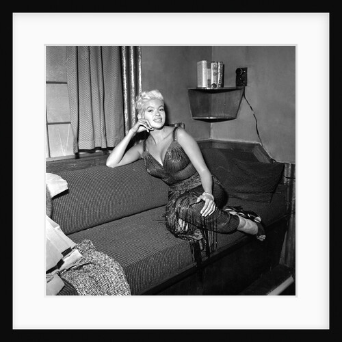Jayne Mansfield at the Palladium dressing room by Harry Hammond