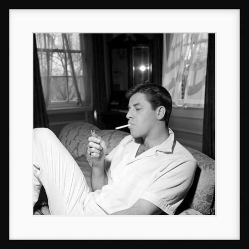 Jerry Lewis relaxing with a cigarette by Harry Hammond