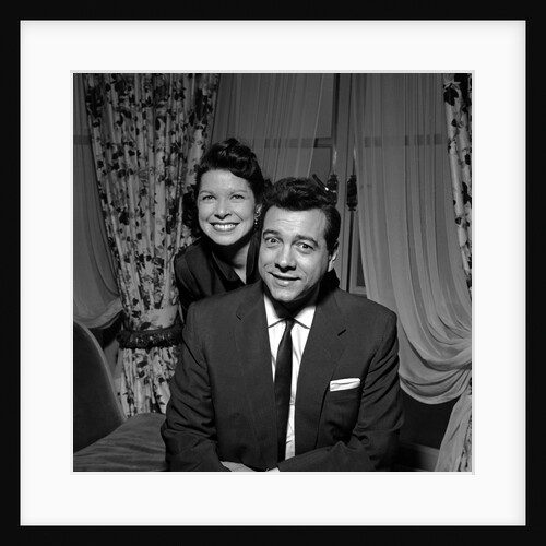 Mario Lanza with his wife at the Dorchester Hotel by Harry Hammond