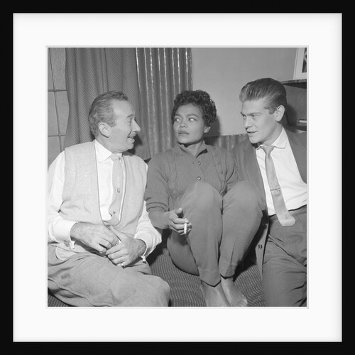 Eartha Kitt with two unnamed men by Harry Hammond