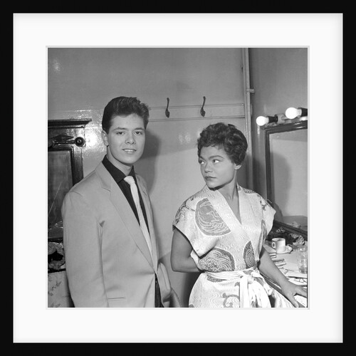 Eartha Kitt with Cliff Richard by Harry Hammond